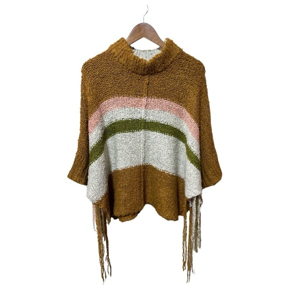 EUC - Anthropologie “By Together” Bohemian Desert Clay Poncho - Size M/L - Picture 3 of 4